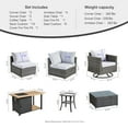 thumbnail image 4 of XIZZI Outdoor Furniture Wicker 11-piece Sectional Set with Swivel Rocking Chair and Fire Pit Table,Grey, 4 of 11