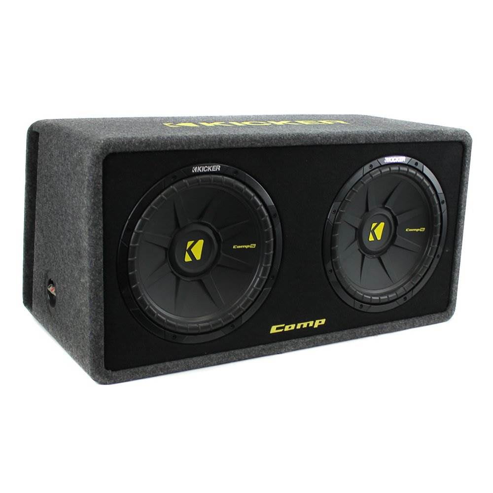 Kicker 10 Inch 1200 Watt Dual Loaded Car Audio Subwoofer Enclosure