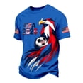 thumbnail image 2 of USA Soccer Men Women American Flag Soccer Shirt USA Flag Breeze Shirt Lightweight Short Sleeve Football, 2 of 6