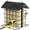 Black Metal Double Cage, variant on Upside-Down Suet Feeder Squirrel Proof with Durable Cedar Wood,Winter Bird Feeders for Outdoors Hanging, Attracts Woodpeckers, Nuthatches, and Chickadees, Easy to Refill