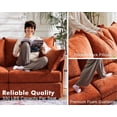 thumbnail image 4 of JULY'S SONG 102.6" Luxury Sectional Sofa Set, Cloud Couch Modular Sectionals for Living Room, Comfy L Shaped Couches and Sofas with Movable Storage Ottoman - Terracotta, 4 of 10