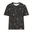 thumbnail image 4 of Camisetas de Mujer con Cuello Redondo Blusas de Manga Corta Imprimir Top, Camisetas de Mujer para Primavera Verano Casual, 4 of 4