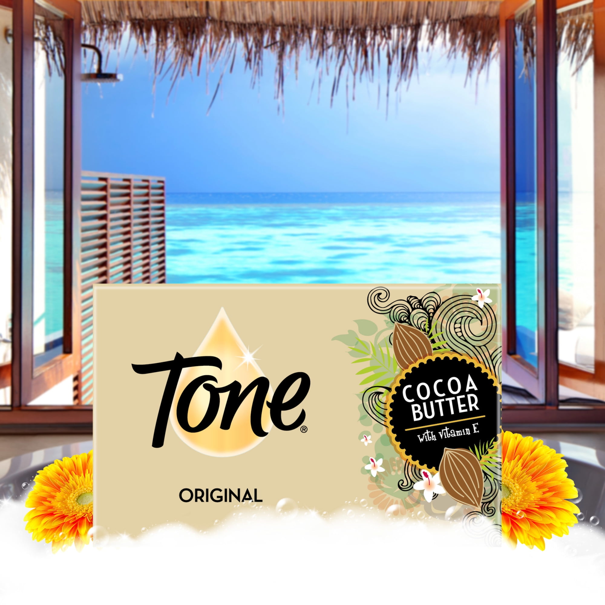 Tone Bath Bar Soap, Cocoa Butter, 4.25 oz, 6 Bars