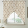 thumbnail image 2 of Boho Moroccan Swag Valances for Windows 2 Pack, Kitchen Window Curtains 36 Inch Length, Vintage Morocco Quatrefoil Geometric Privacy Swag Curtains for Living Room/Bathroom with Rod Pocket 36"x36", 2 of 8