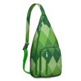 thumbnail image 1 of Striped & Checkered Fusion Sling Backpack - Unique Pattern Crossbody Bag, Stylish Pack for Urban Explorers, 1 of 4