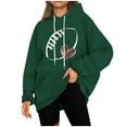 thumbnail image 5 of Guieoi Plus Size Jackets Women Winter Casual Activewear Solid Color Round Neck Long Sleeve Pullover Blouse Hooded Sweatshirt Green Black*Friday/Cyber*Monday, 5 of 5