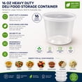 thumbnail image 4 of Heavy Duty Deli Containers with Lids | Airtight Food Storage Containers | Clear Kitchen Organizing Leak Proof, BPA-free 16 oz, Heavy Duty | Set of 480, 4 of 9