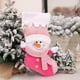 thumbnail image 1 of Adornos navideños, adornos navideños, regalos navideños, medias navideñas tejidas con diseños de Papá Noel y muñeco de nieve, bolsas de regalo rojas ideales para colgar en el árbol de Navidad, decorac, 1 of 6