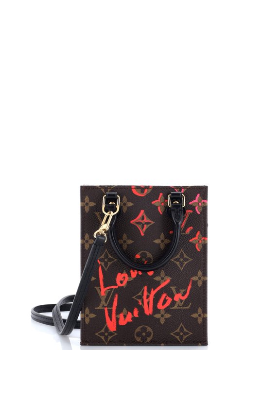Pre-Owned Petit Sac Plat Bag Limited Edition Fall in Love Monogram Canvas By Rebag