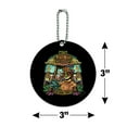 thumbnail image 6 of Tiki Bar Island Beach Drinking Tropical Round Luggage ID Tag Card Suitcase Carry-On, 6 of 8