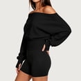 thumbnail image 5 of Bxsruta Womens Off Shoulder Tops Long Sleeve Banded Waist Blouses Casual Pullover, 5 of 6