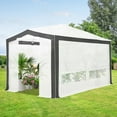 thumbnail image 2 of EAGLE PEAK 8x12 Portable Walk in Greenhouse , Heavy Duty Pop Up Green House, Front Roll Up Zipper Entry Door and Mesh Windows, Gray/White, 2 of 9