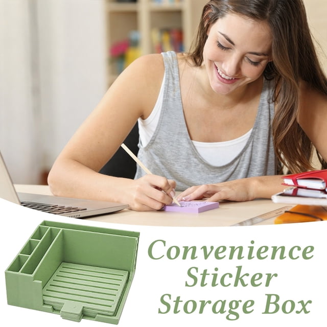 Note Template Storage Box Holders Note Organizer Desktop Note Storage Template Stickys Note Case