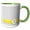 Green/White, variant on 3drose, Your Personal Name Initial Letter Z - Monogrammed Grey Quatrefoil Pattern - Personalized Yellow Gray, 11oz Two-tone Blue Mug