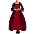 thumbnail image 4 of Drses‌‌ ‌‌‌‌‌‌Women's Ball Gown - Long Sleeve Square Neck Lace Dress with Skirt Support and Necklace for Masquerade Halloween, 4 of 4