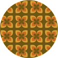 thumbnail image 1 of Ahgly Tapis Rond Lavable en Machine Intérieur Transitionnel Acajou Brun, 7 Pieds Rond, 1 of 7