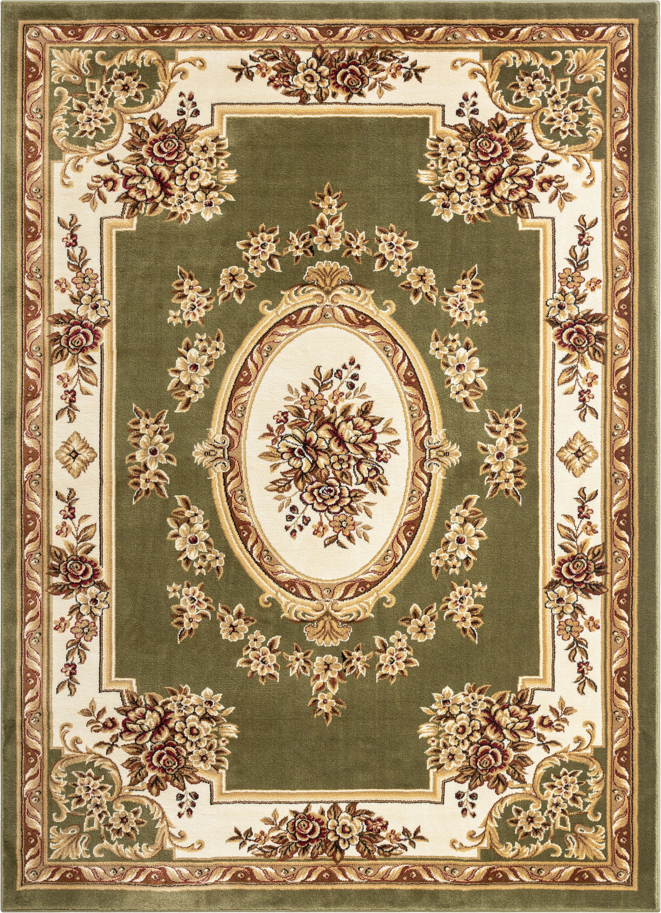 Well Woven  Le Petit Palais Traditional Rug, Green - 10 ft. 11 in. x 15 ft.