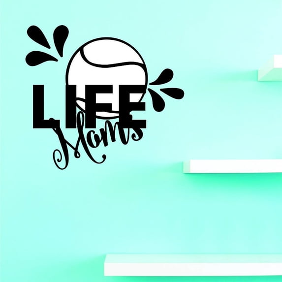 Custom Decals Moms Life Tennis Wall Art Size: 12 X 12 Inches Color: Multi