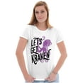 thumbnail image 3 of Lets Get Kraken Nautical Octopus Womens Fitted Plus Size Graphic Tee Brisco Brands 2X, 3 of 5