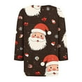 thumbnail image 4 of Jinhomg Christmas Shirts for Women 3/4 Sleeve Xmas Printed Tops Button Up V Neck Blouse Holiday Party Tshirt Ofertas de otoño de hoy Multicolor XXL, 4 of 6