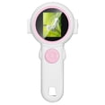 thumbnail image 1 of HM020J Pink Kids Educational Digital Microscope with 2.0-inch IPS HD Screen, 8 Adjustable LED Lights, Rotary Focus (1x-4x Magnification), One-Click Camera Mode, 600mAh Battery Included - Portable, 1 of 6