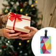 thumbnail image 4 of Unique Bargains 1 Pc Triangle Block Pattern Luggage Tag for Travelling Colorful, 4 of 5