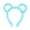 Light Blue, variant on Women Winter Thick Stuffed Headband with Bear Ears for Party Soft Comfortable Fashionable
