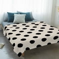 thumbnail image 4 of Wave Point Black Blanket Soft Cozy Warm Throw Blanket for Couch, Plush Fuzzy Flannel Fleece Blankets for Sofa, Modern Minimalist Geometric on Linen Bed Blankets Lightweight Gifts for Women, 32"x48", 4 of 9