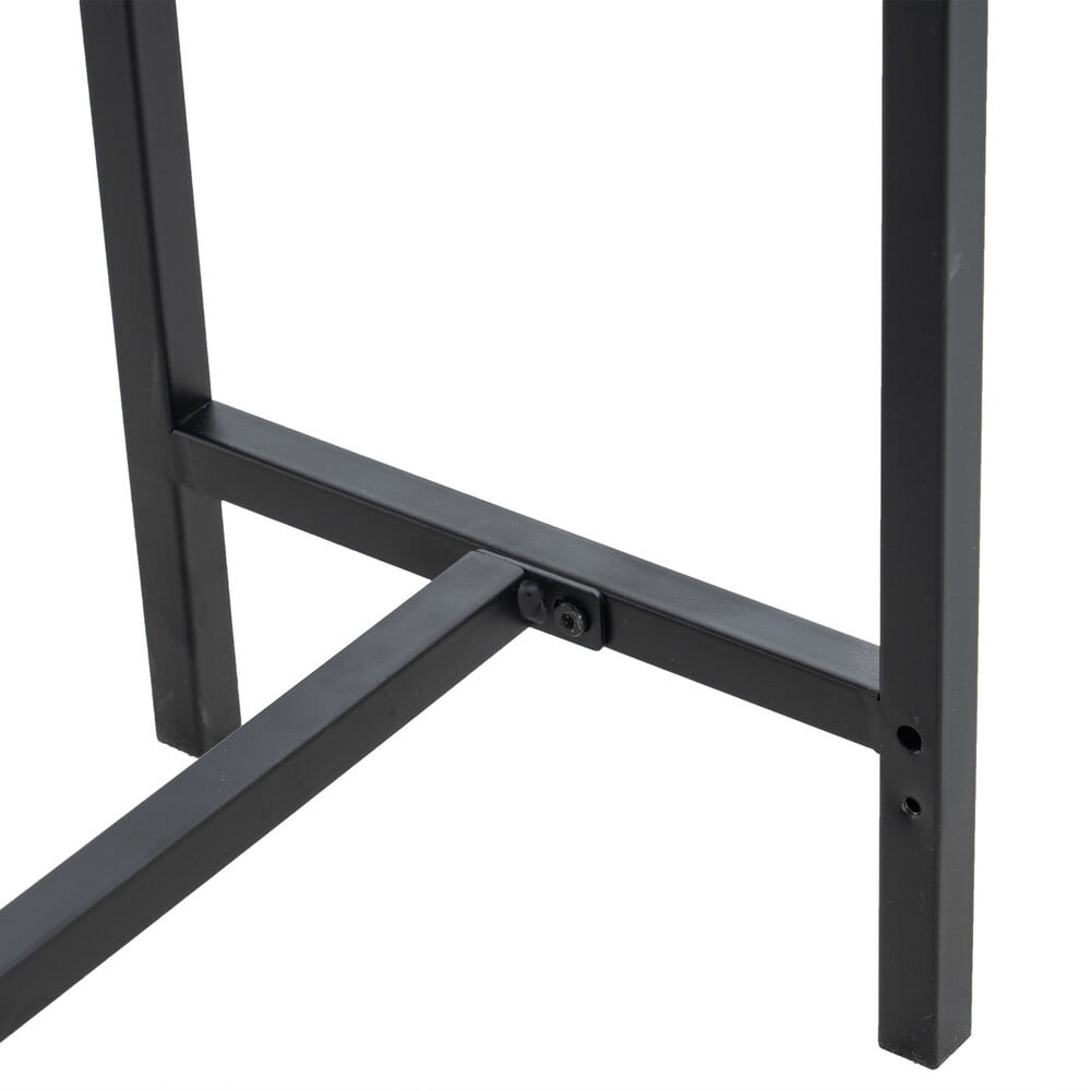 Sofa Side Table, MDF & Thickened Metal Frame Accent Table, 55 lbs Capacity Industrial Vintage Console Table for Entryway Living Room Bedroom