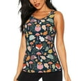 thumbnail image 2 of Uemuo Autumn Fox Owl Pattern Workout Tank Tops for Women Breathable Moisture-wicking tank top Sleeveless Running Loose Fit Yoga Tops Active Shirts Sports Gym Exercise, 2 of 9
