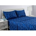 thumbnail image 3 of (4 pack) Your Zone Kids Soft Microfiber Sheet Set, Navy Blue Stars, Full, 4 Pieces, Easy Care, 3 of 14