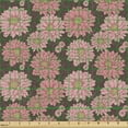 thumbnail image 2 of Ambesonne Floral Fabric by the Yard Upholstery, Blossoming Chrysanthemums, 10 Yards, Pink Blush, 2 of 5