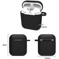 thumbnail image 2 of Compatible with AirPods Case AirPods Case Apple Airpods 2 & 1, Full Protection Silicone Airpods Case- Black, 2 of 7