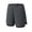 Dark Gray, variant on Men's 7" Running Shorts with Zipper Pockets Quick Dry 2 in 1 Workout Gym Shorts with Liner for Tennis Yoga Training Blue XXL