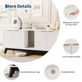 thumbnail image 6 of 59" Double-Room Cat Litter Box Enclosure, Large Hidden Litter Box Furniture – Modern Wooden Cat House with Litter Mat – TV Stand Side Table, 6 of 8