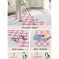 thumbnail image 5 of Minimalist Pink Area Rug for Bedroom 2.7x5 Ft Buffalo Check Plaid Farmhouse Farm Theme Super Soft fuzzy Throw Rug Non-Slip Fluffy Plush Indoor Floor Carpet for Living Room Nursery Home Decor, 5 of 8