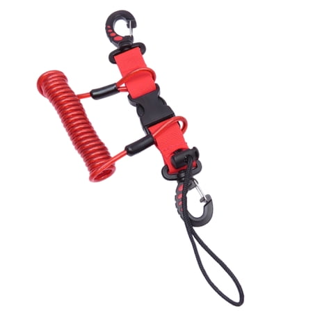 WINDLAND Steel Spring Coiled Lanyard with Quick Release Buckle for Cameras and Dive Light WINDLAND Steel Spring Coiled Lanyard with Quick Release Buckle for Cameras and Dive Light
