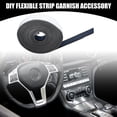 thumbnail image 2 of 1 tira de ajuste interior universal para automóvil de 13,12 pies y 4 m de longitud, accesorio de decoración de tira flexible DIY para coche, puntada azul de cuero sintético, 2 of 7