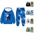 thumbnail image 4 of Kiijoy Boys Sweatsuit Dinosaur Graphic Hoodie Jogger Pants Outfits Fall Winter Clothes Set, 4 of 8