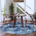 thumbnail image 5 of Rectangle Rug 5ft Area Rug, Ocean Seahorse Shell Navy Blue Area Rugs for Living Room Bedroom, Summer Seaside Coral Floor Mat Non-Slip Non-Shedding Carpet Indoor Accent Rugs, 5 of 9