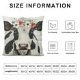 thumbnail image 5 of Creowell Farm Markets Animals Throw Pillow Covers Milk Cow with Flowers Watercolor Style Farmhouse Home Decorative Pillow Covers Multi Size Square Pillowcases, 5 of 5