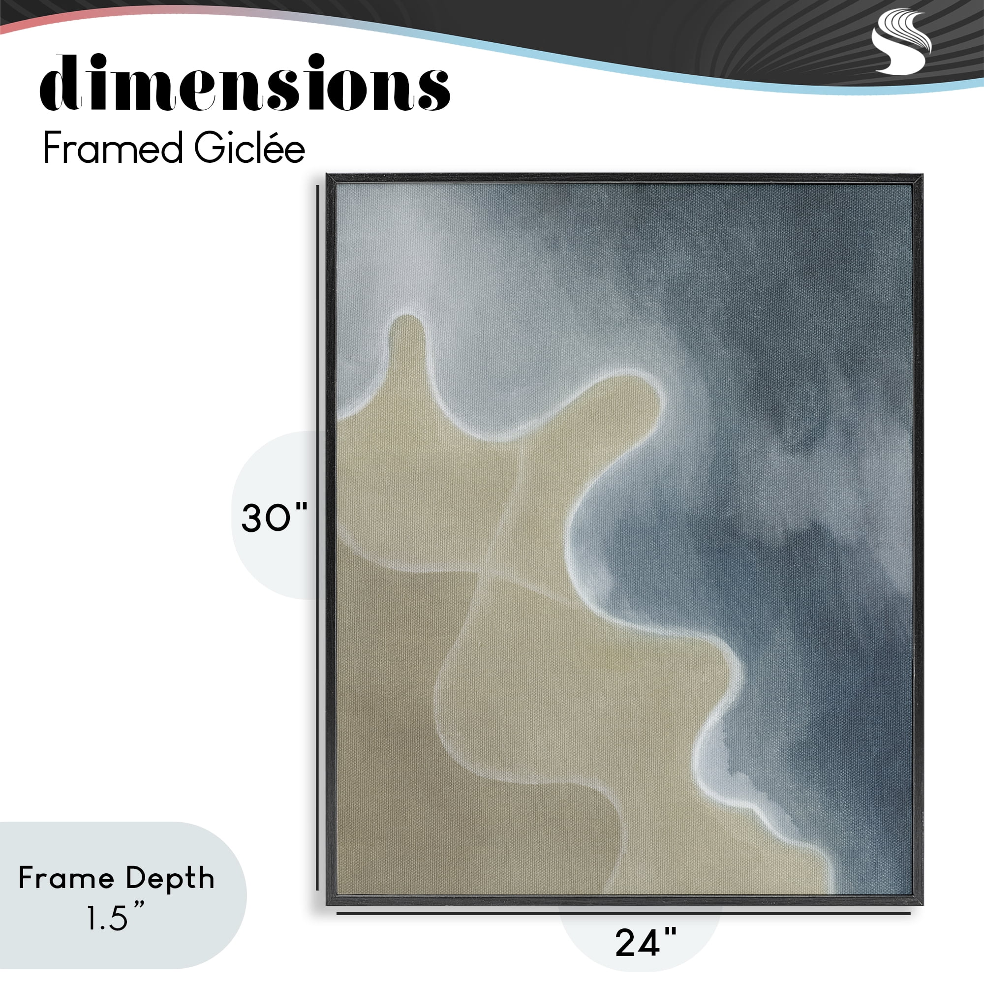 Stupell Industries Turning The Tides Contour Black Framed Giclee Art, design by Grace Popp