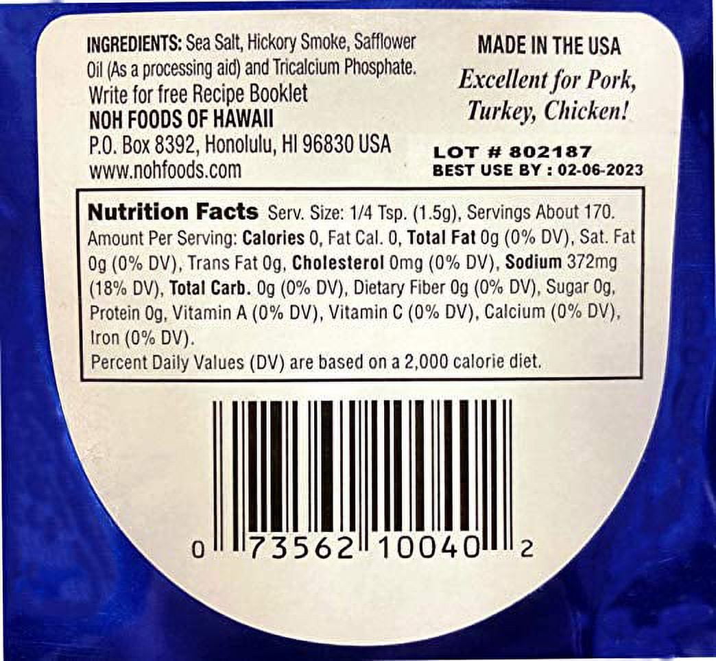 NOH Foods of Hawaii Hawaiian Seasoning Salt- Kalua Pork, 9 oz