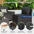thumbnail image 6 of ASJMR 6 Pieces Patio Outdoor Furniture Set All-Weather Rattan Wicker Conversation Outside Sectional Sofa Chair Set with Cushions & Coffee Table,Black, 6 of 10