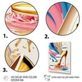 thumbnail image 3 of Designart Pink And Blue Art Deco High Heel Shoes VI Canvas Wall Art, 3 of 5