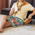 thumbnail image 4 of Daiia Hawaii Palms Mens Woven Stretch Pajama Short,Short Pajama Pants-X-Large, 4 of 9