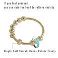 thumbnail image 5 of Anillo de ansiedad Fidget Spinner giratorio con cuentas, delicado y moderno anillo de joyería para mujer, 17 mm, oro rosa, 5 of 5