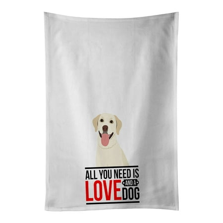 

Labrador Retriever Yellow #1 White Kitchen Towel Set of 2 19 in x 28 in