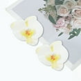 thumbnail image 5 of Unique Bargains 2 Pcs Duckbill Clip Phalaenopsis Faux Pearl Hair Clips for Women White Yellow, 5 of 5
