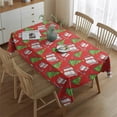 thumbnail image 2 of Merry Christmas Table Cover Wrinkle Resistant Washable Tablecolths Table Covers Winter Snowflake Table Cover for Christmas Background Indoor Outdoor Birthday Rectangle,60x84inches, 2 of 5
